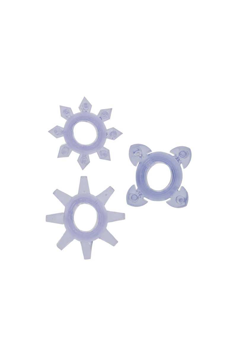 KIT COM 3 ANÉIS PENIANOS TICKLE C-RINGS ROXO KIT COM 3 ANÉIS PENIANOS TICKLE C-RINGS ROXO